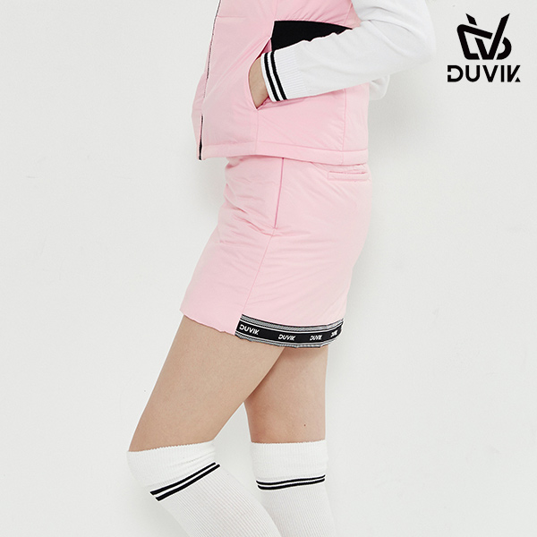 듀빅 여성 H라인 로고포인트 패딩 큐롯 DC4WCU001PK