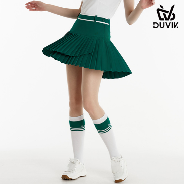 듀빅 여성 스판 잔주름 언발란스 랩 큐롯 DE2WCU422GN