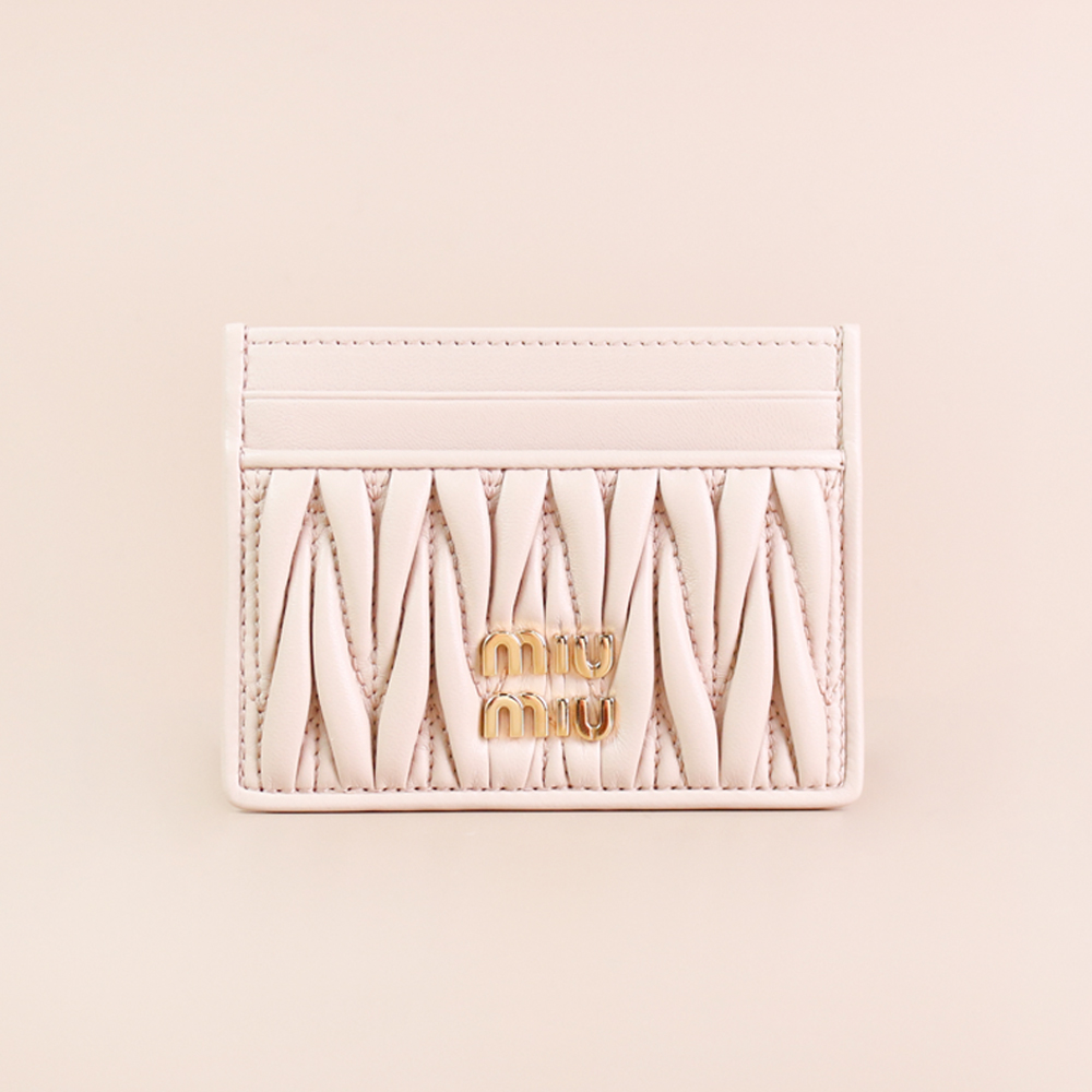 미우미우 마테라세 여성 카드홀더 핑크베이지 5MC076 AFPP F0236 [여주아울렛]