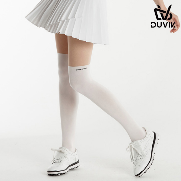 듀빅 여성 로고 포인트 페이크 스타킹 DE1WAO815WH