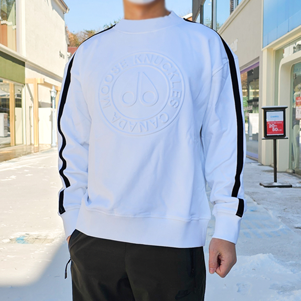 무스너클 홈크레스트 남성 맨투맨 화이트 M32MS623 160 [여주아울렛]