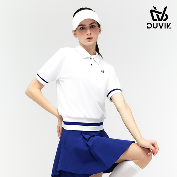 듀빅 여성 가오리 브루종 카라 반팔티셔츠 DD2WTS105RB