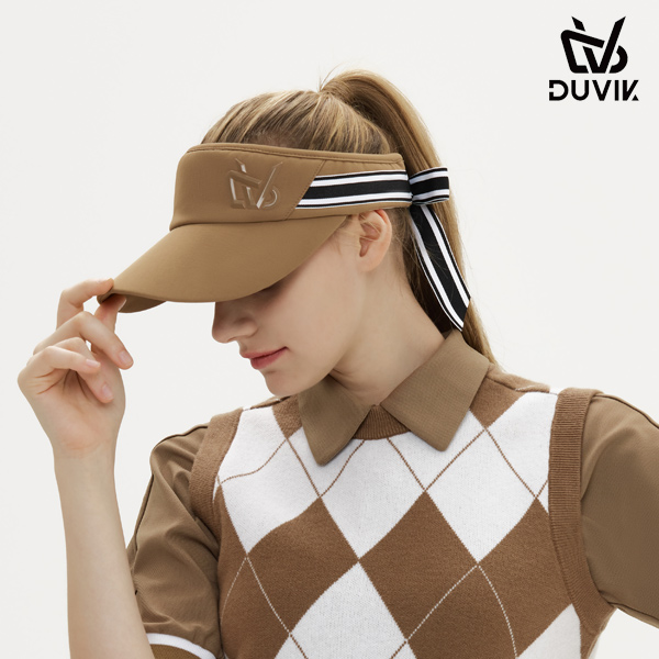 듀빅 여성 리본 테이프 배색 썬바이저 DC2WAP001CM
