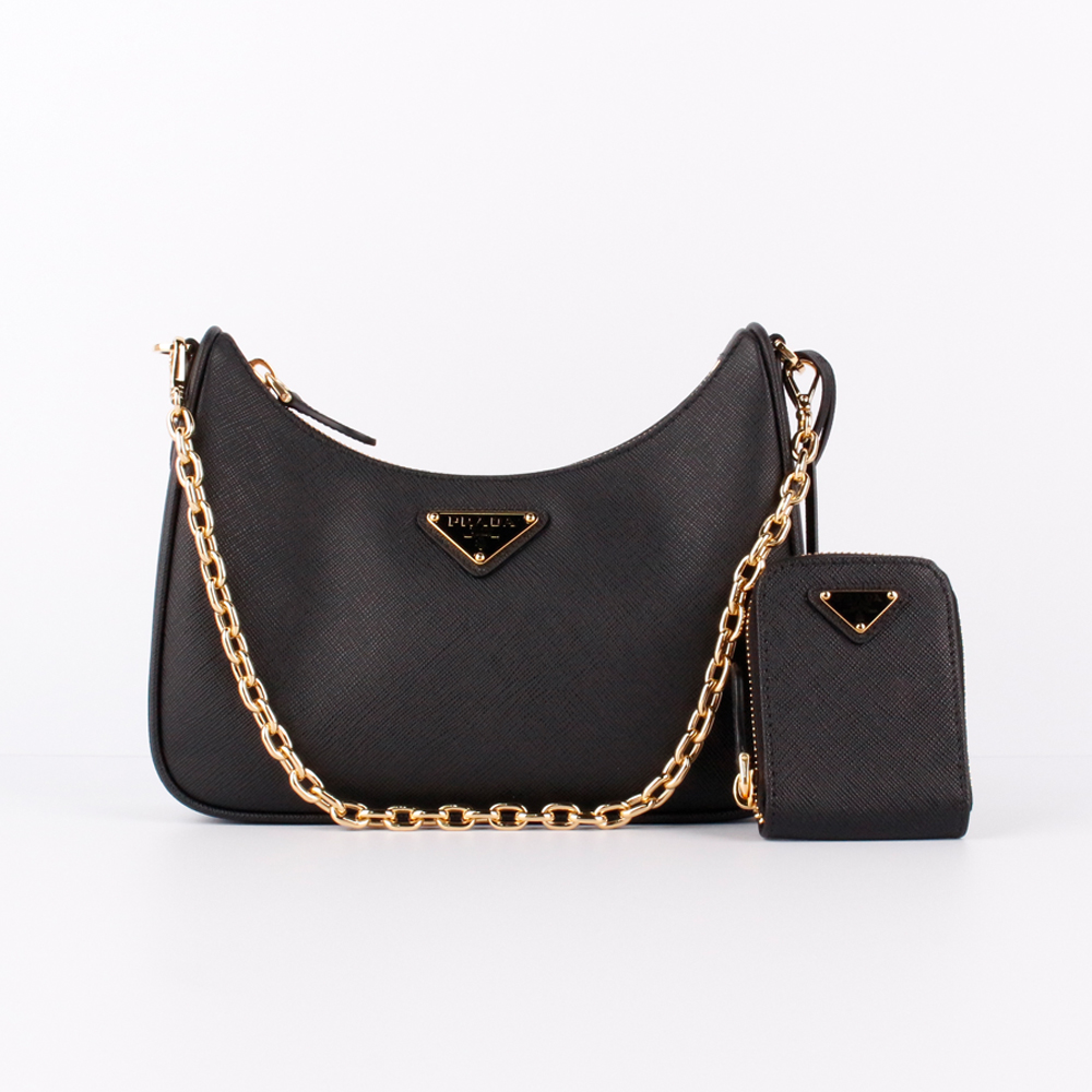 프라다 리에디션 사피아노 삼각로고 여성 숄더백 블랙 1BH204 NZV F0632 [여주아울렛]