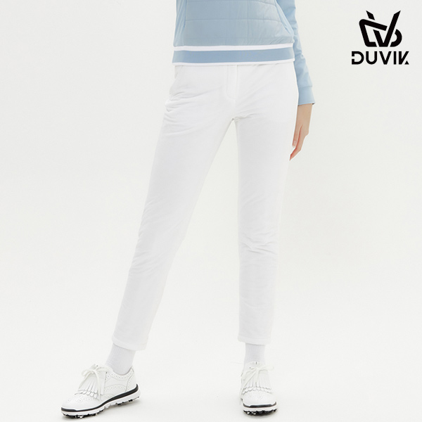 듀빅 여성 뒤밴딩 슬림핏 방풍 패딩 팬츠 DD4WPT383WH