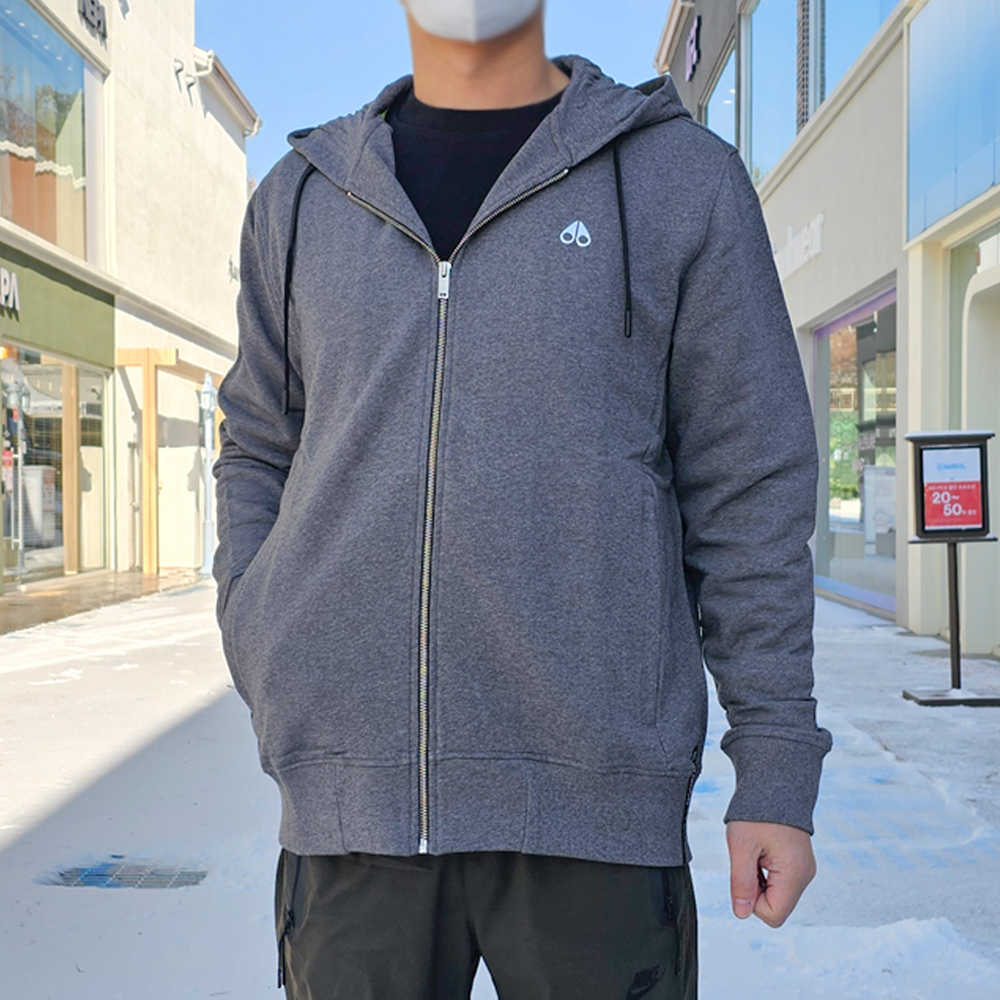 무스너클 호나데이 남성 후드 집업 그레이 M31MS604 224 [여주아울렛]