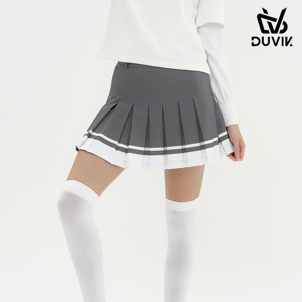 듀빅 여성 스판 배색포인트 맞주름 큐롯 DD3WCU452LG