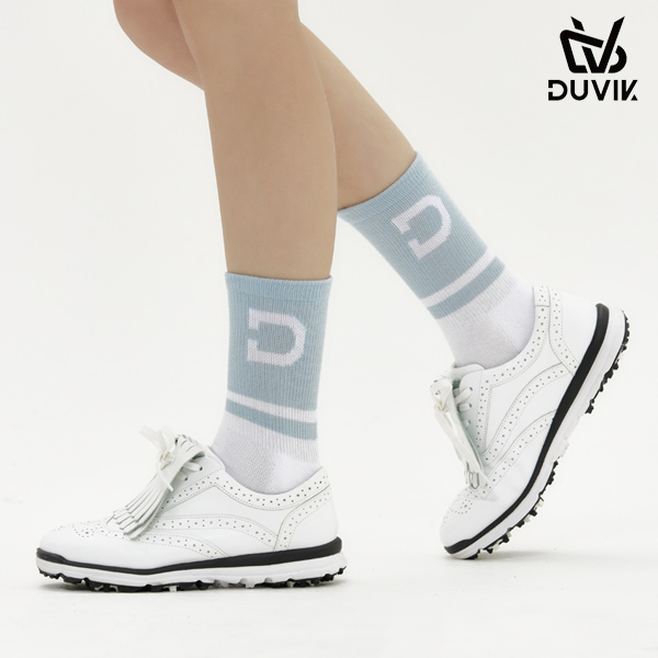 듀빅 여성 배색 포인트 베이직 중목 삭스 DD3WAO852SB