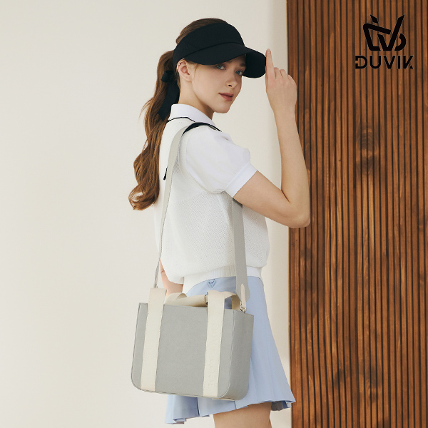 듀빅 여성 엠블럼 로고 오픈 투웨이 토트백 DF1WAB911LG