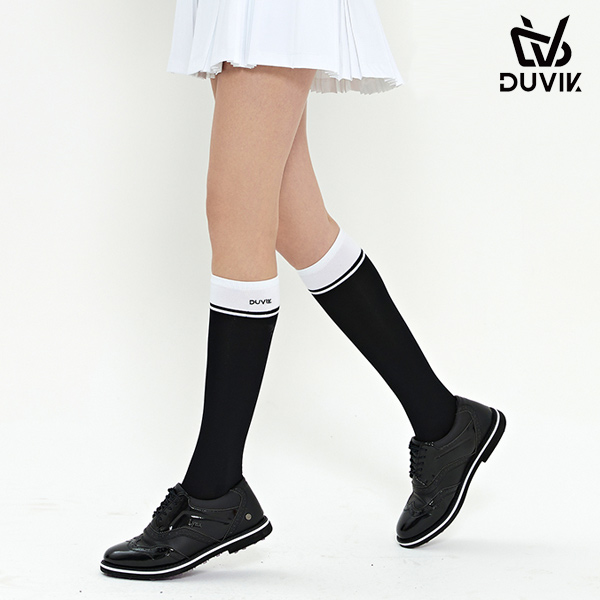 듀빅 여성 드라이쿨 배색포인트 니삭스 DD1WAO772BK
