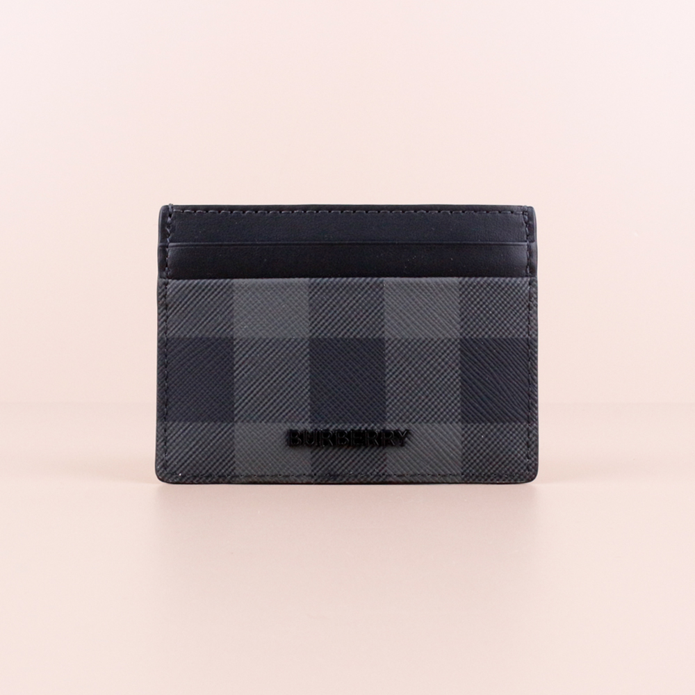 버버리 메탈로고 체크 카드홀더 차콜 블랙 8112255 [여주아울렛]