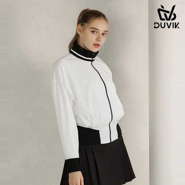 듀빅 여성 가오리핏 배색 블루종 점퍼 DD3WWJ552WH