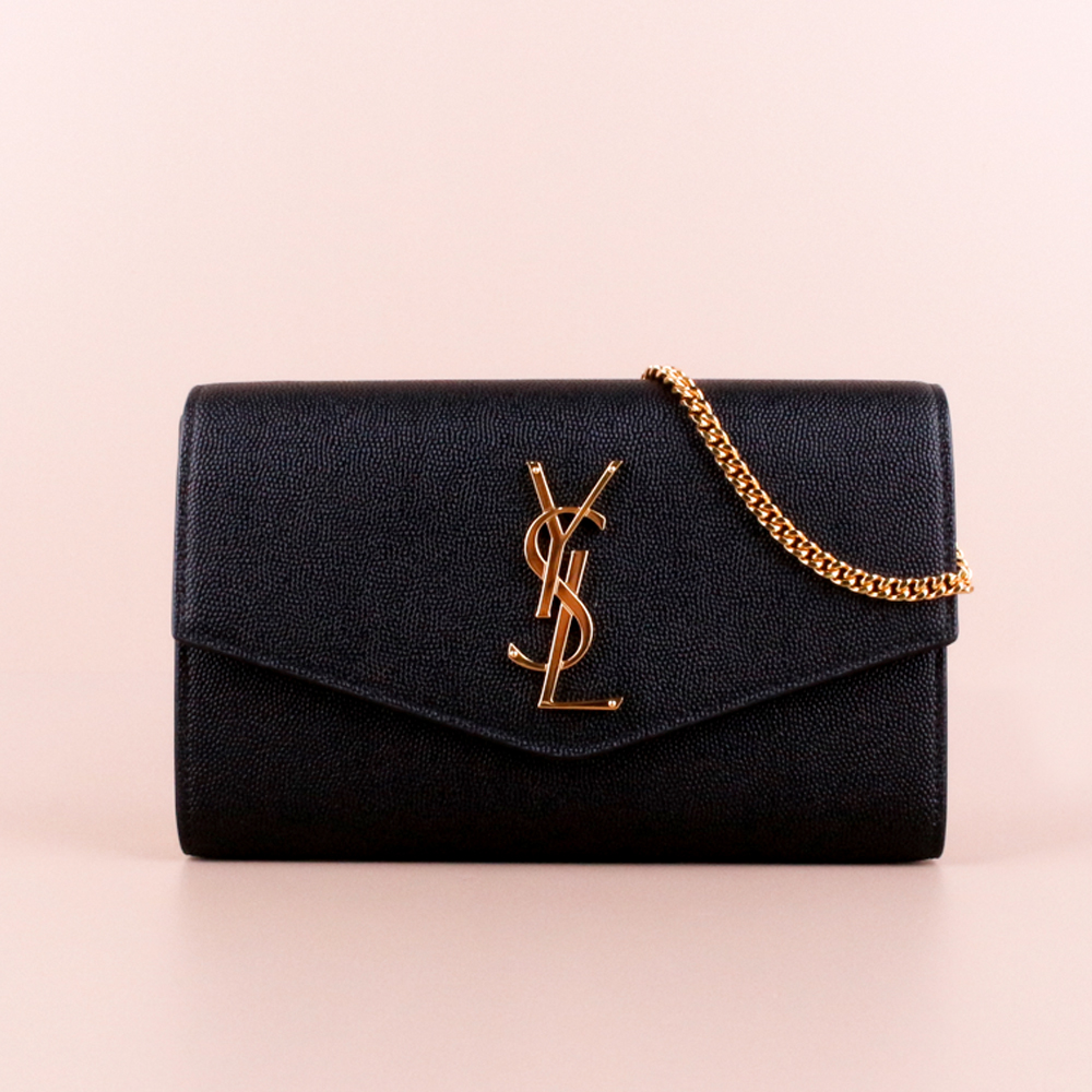 생로랑 업타운 WOC 체인 숄더백 블랙 금장 607788 1GF0J 1000 [여주아울렛]