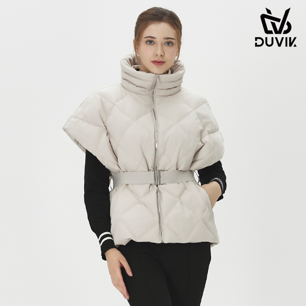 듀빅 여성 케이프 퀄팅 구스다운 패딩점퍼 DD4WWB581BG