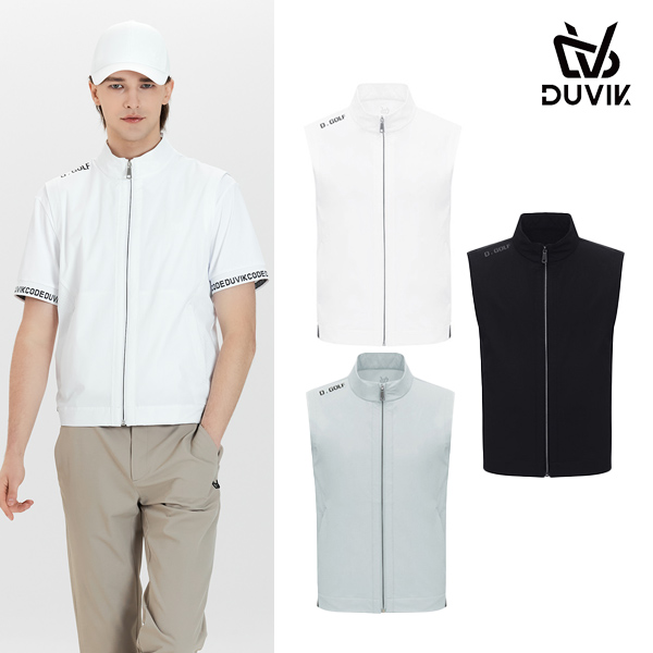 듀빅 남성 풀집업 경량 펀칭 우븐 베스트 DF2MWV501
