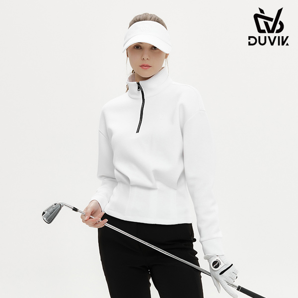 듀빅 여성 오버핏 블루종 긴팔티셔츠 DD3WTS153WH