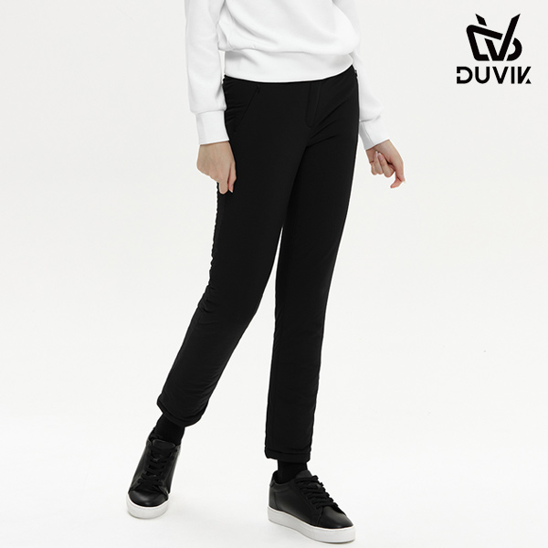 듀빅 여성 뒤밴딩 슬림핏 방풍 패딩 팬츠 DD4WPT383BK