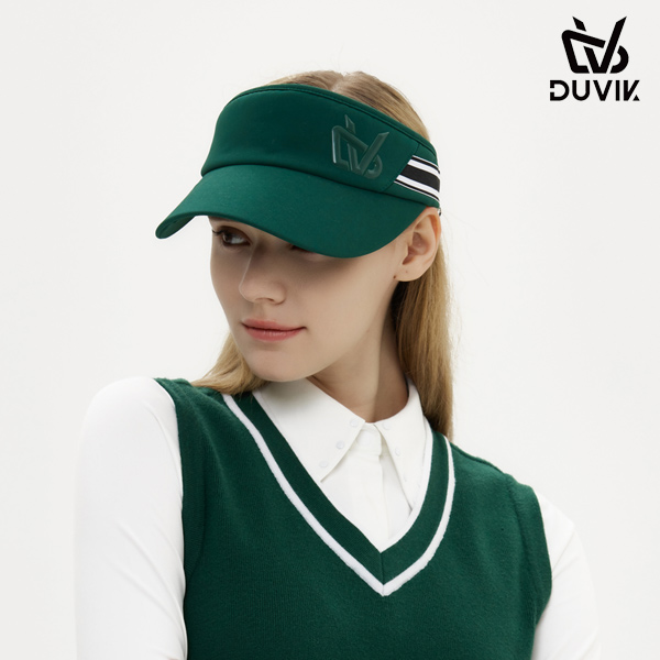 듀빅 여성 리본 테이프 배색 썬바이저 DC2WAP001DG