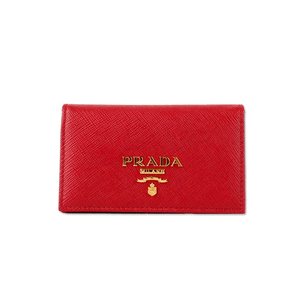 프라다 사피아노 메탈로고 플랩 여성 카드지갑 레드 1MC122 QWA F068Z [여주아울렛]