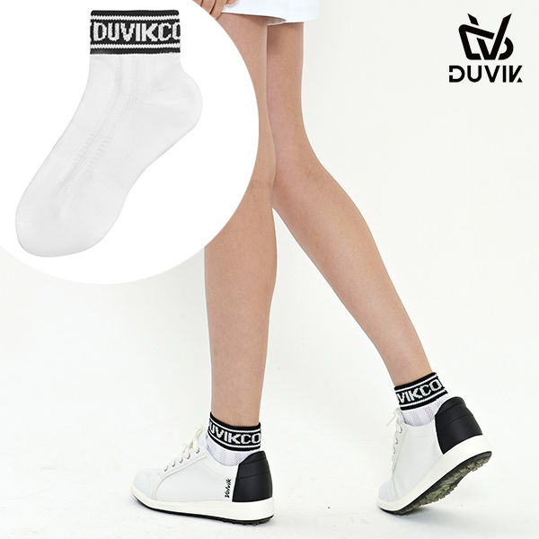 듀빅 여성 로고 레터링 베이직 삭스 DD1WAO774WH