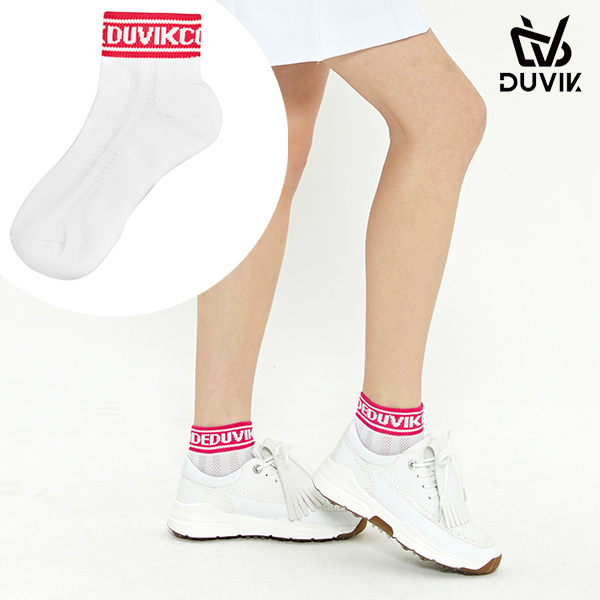 듀빅 여성 로고 레터링 베이직 삭스 DD1WAO774RPK