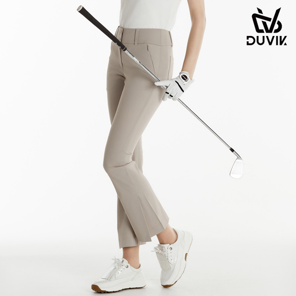 듀빅 여성 스판 뒤밴딩 세미 부츠컷 팬츠 DE1WPT311BG