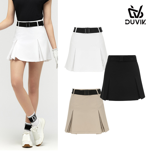 듀빅 여성 스판 맞주름 밴딩 벨트백 큐롯 DF2WCU431